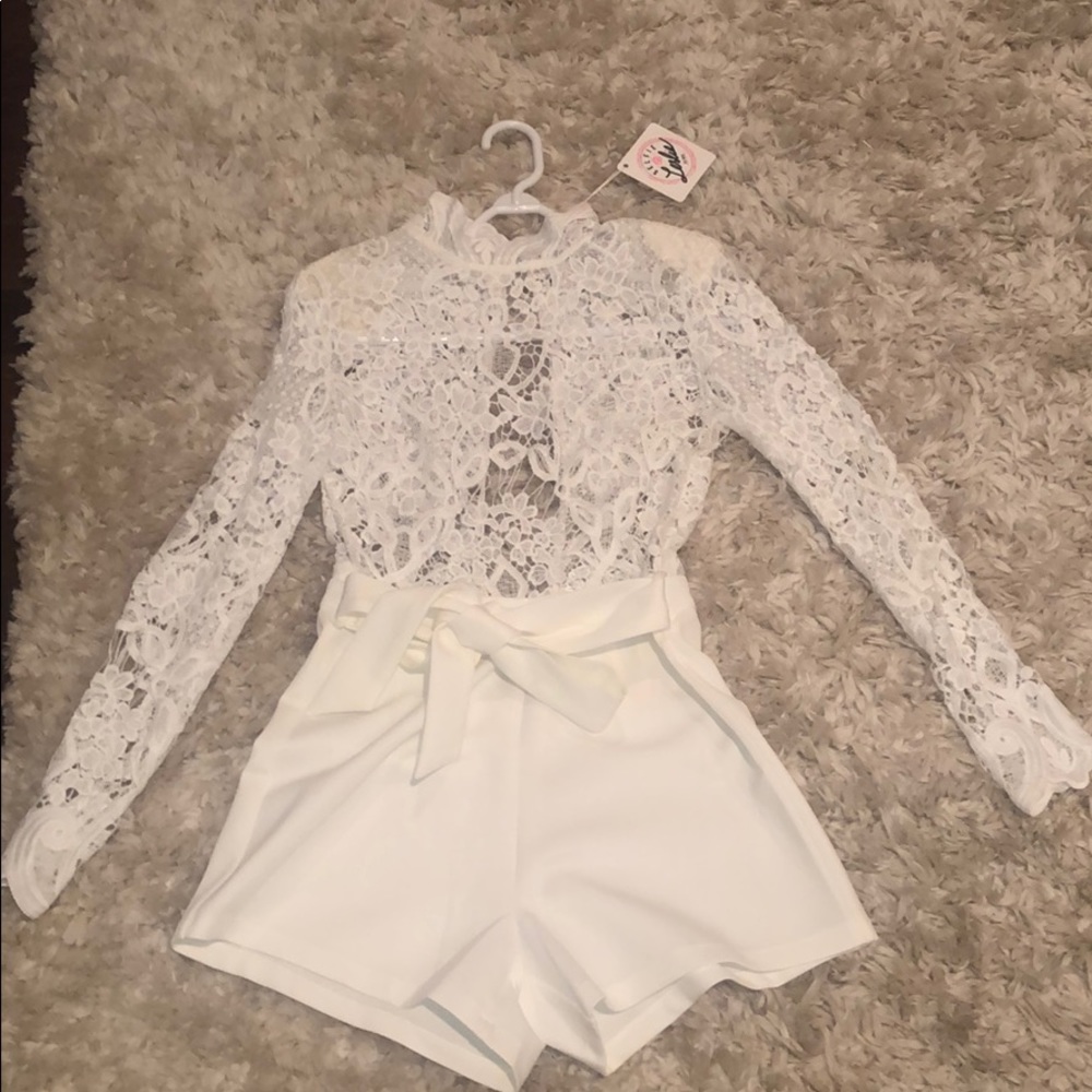 White lace jumpsuit